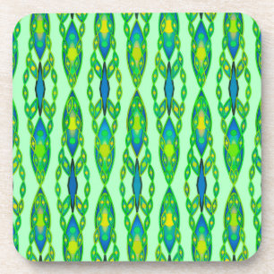 Tribal Batik - Mint, Smaragdgrün und blau Getränkeuntersetzer