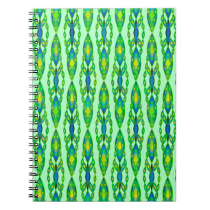 Tribal Batik - Mint, Smaragdgrün und blau Notizblock