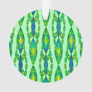 Tribal Batik - Mint, Smaragdgrün und blau Ornament