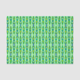 Tribal Batik - Mint, Smaragdgrün und blau Seidenpapier