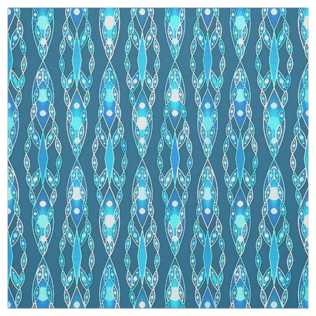 Tribal Batik - Ocean Blue und Aqua Stoff (Muster)