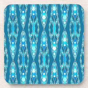 Tribal Batik - Ocean Blue und Aqua Untersetzer