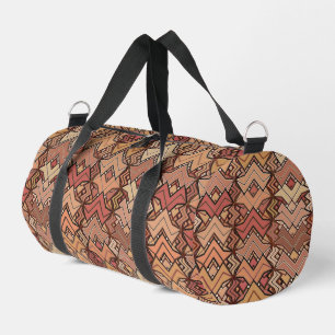 Tribal Batik Print, Braun, Rost und Erdton Duffle Bag