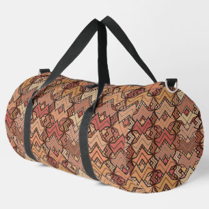 Tribal Batik Print, Braun, Rost und Erdton Duffle Bag