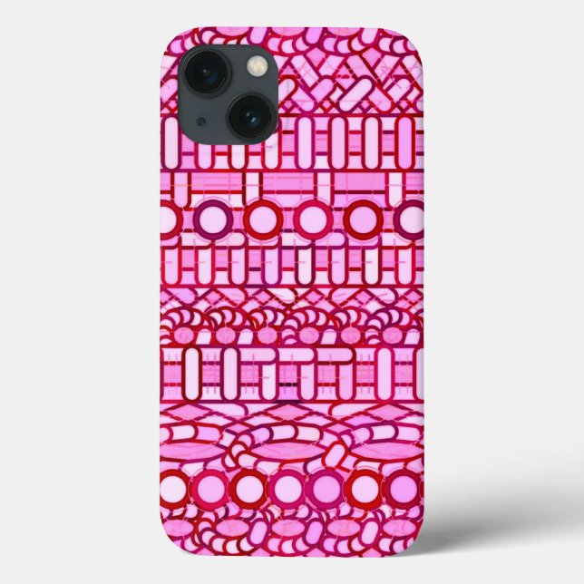 Tribal-Batik - Rosa- und Bordeauxtöne Case-Mate iPhone Hülle (Rückseite)
