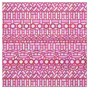 Tribal-Batik - Rosa- und Bordeauxtöne Stoff