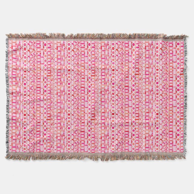 Tribal Batik - Rosa- und Korallenfarben Decke (Vorderseite)