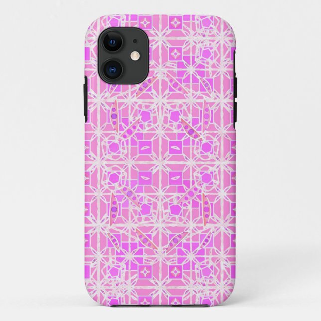 Tribal Batik - Rosa- und Orchideenfarben Case-Mate iPhone Hülle (Rückseite)