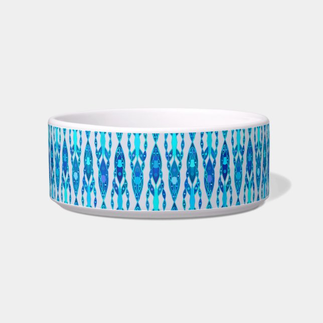 Tribal Batik - Sapphire Blue und Silver Gray Napf (Links)