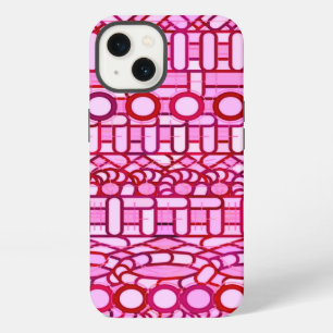 Tribal Batik - Schattierungen von Rosa und Burgund iPhone 13 Hülle