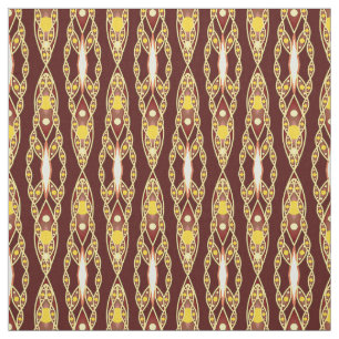 Tribal Batik - Schokolade braun und Beige Stoff