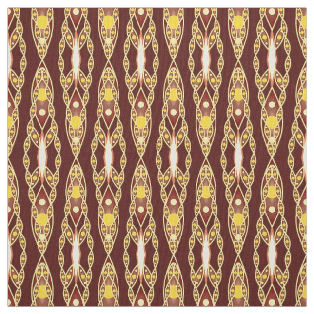 Tribal Batik - Schokolade braun und Beige Stoff (Muster)