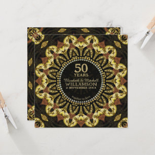 Tribal Batik Sonnenblume Erde Fusion Jubiläum  Einladung