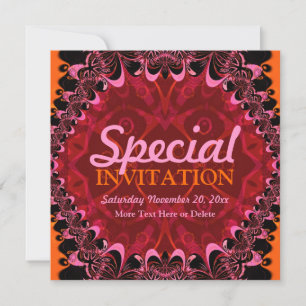 Tribal Batik-Spitzenkunst - spezielle Party-Einlad Einladung