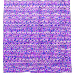 Tribal Batik - Violett-lila Farbtöne Duschvorhang