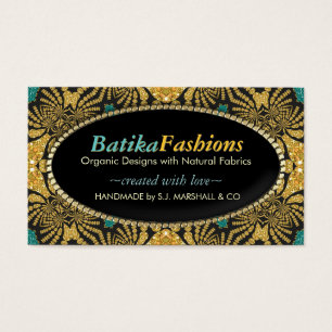 Tribal Batika Gold Sparkasse Visitenkarten