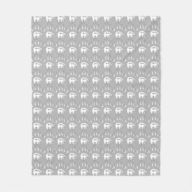 Tribal Bear Art Blanket Bärenleder Fleecedecke (Vorderseite)
