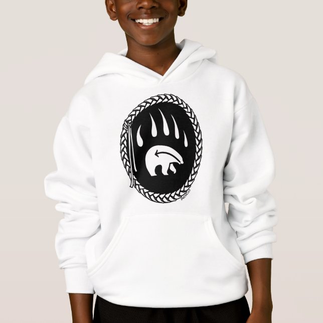 Tribal Bear Art Kids Hoodie Bären Klaw Kids Hoodie (Vorderseite)