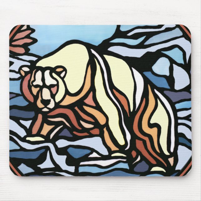 Tribal Bear Art Mousepad Stilvolle Wildlife Mousep (Vorne)