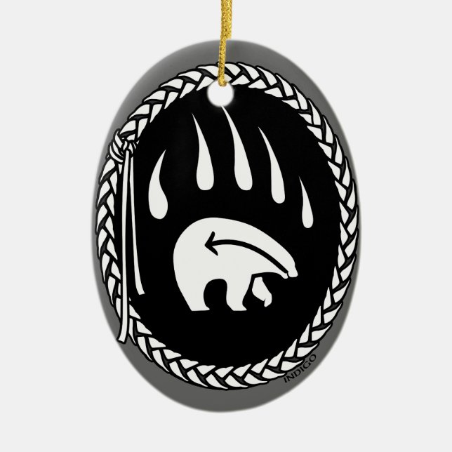 Tribal Bear Art Ornament Bär Sake & Gifts (Vorne)