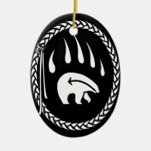 Tribal Bear Art Ornament Custom Bear Keepake