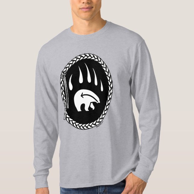 Tribal Bear Art Shirt Bärenkunst Männertrampen (Vorderseite)