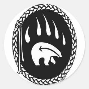 Tribal Bear Art Sticker Erste Nationen Bärengesche