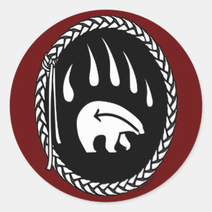 Tribal Bear Art Sticker Erste Nationen Bärengesche
