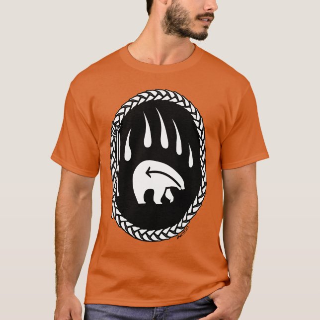 Tribal Bear Art T - Shirt Bärenkunst Kämpfen T-Shi (Vorderseite)