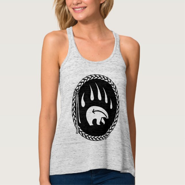 Tribal Bear Art Tank Top Bären Claw Ladys Shirt (Vorderseite)