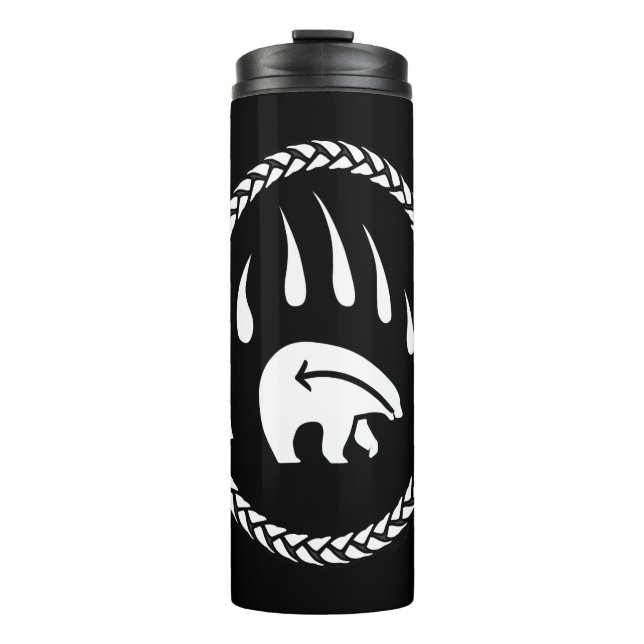 Tribal Bear Claw Tumbler Bear Art Trinkbehälter Thermosbecher (Vorderseite)