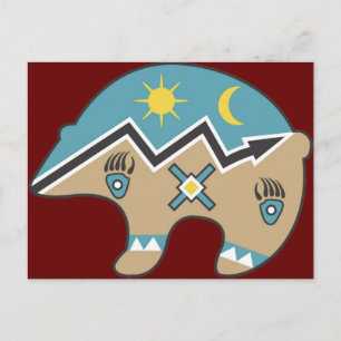 Tribal Bear Design Postkarte