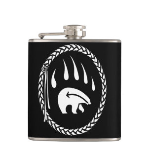 Tribal Bear Flask Custom Bär Claw Art Drink Flasch Flachmann