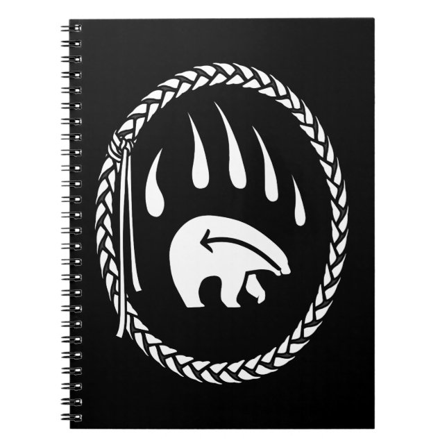 Tribal Bear Journal Custom Native Art Notebook Notizblock (Vorderseite)