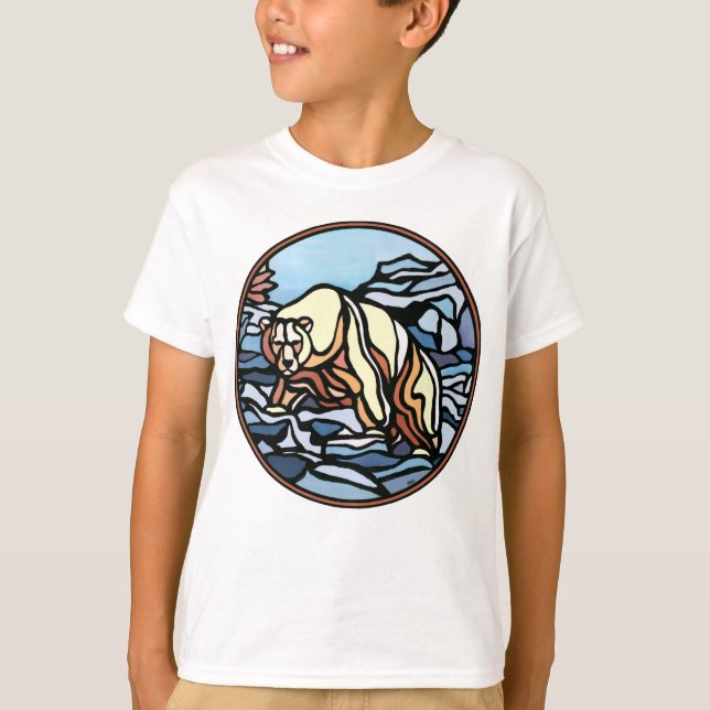Tribal Bear Kids T - Shirt Polar Bear Kids Shirts (Vorderseite)