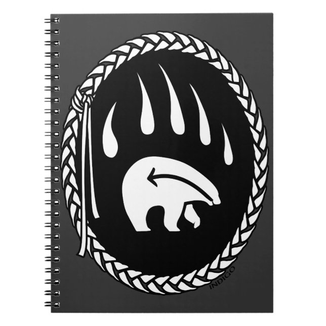 Tribal Bear Notebook Native Bear Art Notebook Notizblock (Vorderseite)