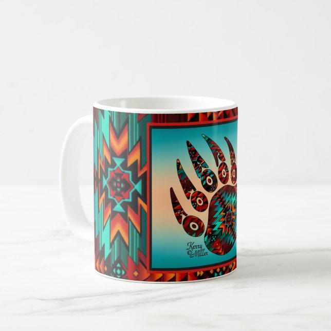 Tribal Bear Paw Coffee Tasse (Vorderseite Links)
