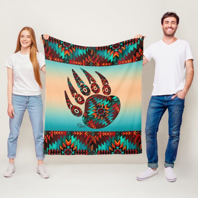Tribal Bear Paw Fleece Blanket (Beispiel)