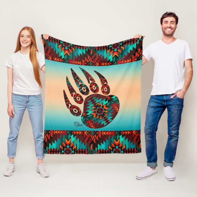 Tribal Bear Paw Fleece Blanket (Beispiel)