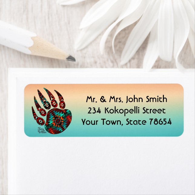 Tribal Bear Paw Label (Insitu)