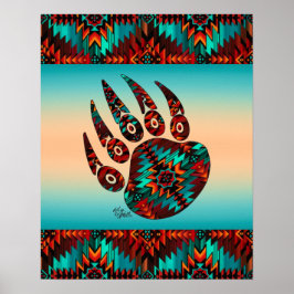 Tribal Bear Paw Poster