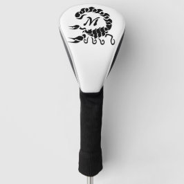 Tribal Black Scorpion Monogram Golf Headcover