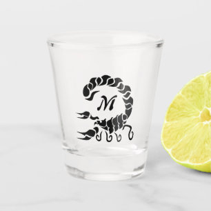 Tribal Black Scorpion Monogramm Schnapsglas