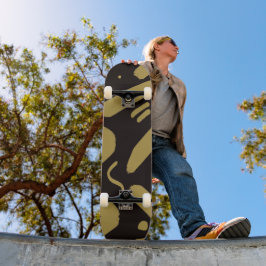 Tribal Black und Gold Skateboard