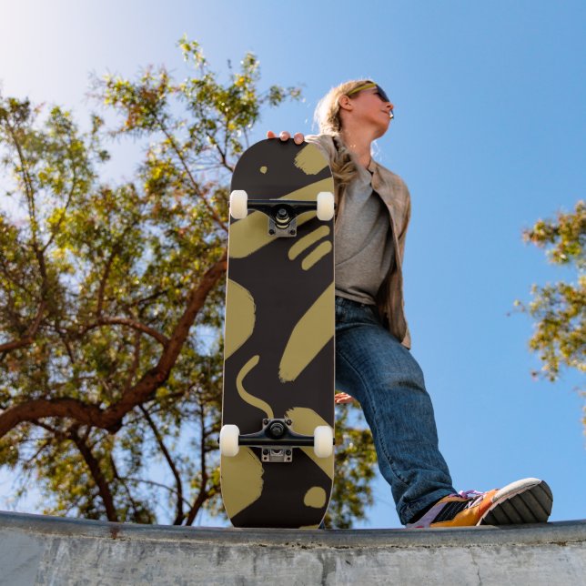 Tribal Black und Gold Skateboard (Außenbereich 1)
