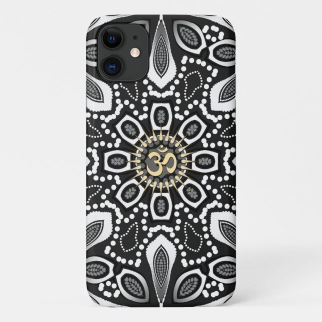 Tribal Black+White Om iPhone 4 Case-Mate Case-Mate iPhone Hülle (Rückseite)