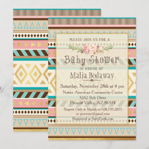 Tribal Boho Baby Shower Einladung