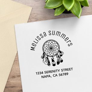 Tribal Boho Dreamcatcher-Artadresse Gummistempel