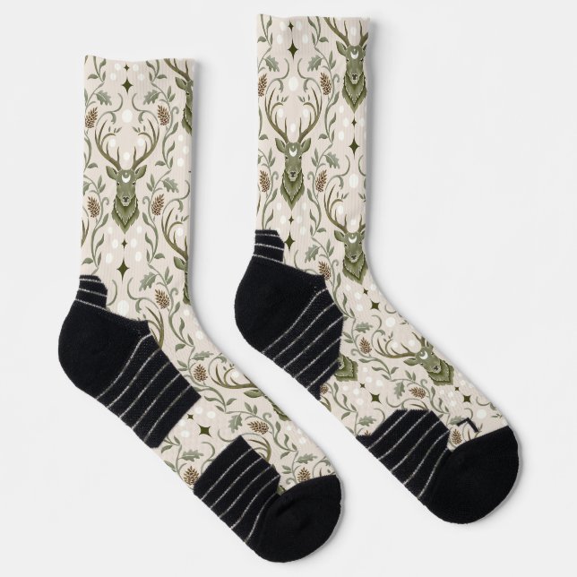 Tribal Boho Hirsch, Träumend von Hirschen Socken (Rechts)