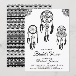 Tribal Boho Traumfänger Junggesellinnenabschied Ei Einladung